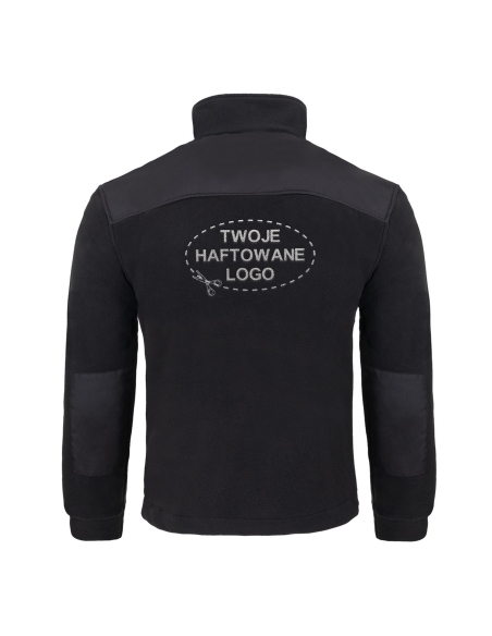 Gruby POLAR 340 z wyhaftowanym Twoim logo - Czarny/Czarny