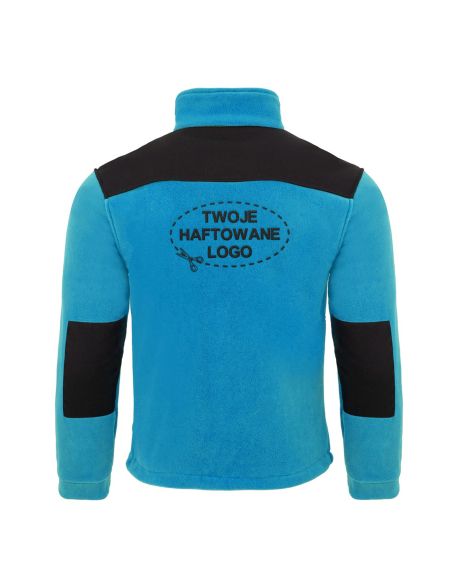 Gruby POLAR 340 z wyhaftowanym Twoim logo - Błękit/Czarny