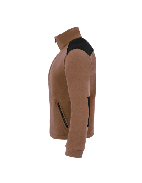 Gruby POLAR 340 z wyhaftowanym Twoim logo - Brązowy/Czarny