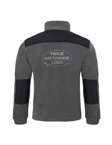 Gruby POLAR 340 z wyhaftowanym Twoim logo - Grafit/Czarny