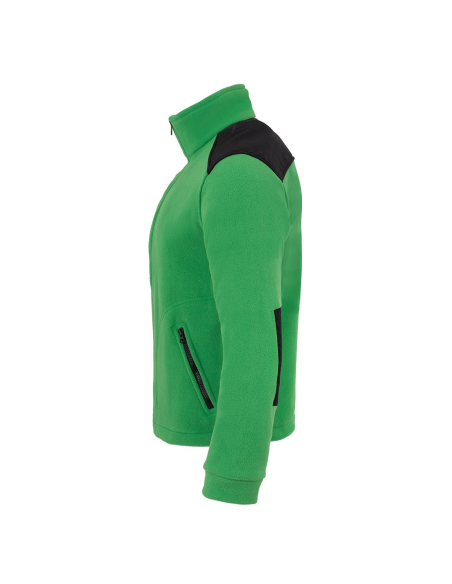 Gruby POLAR 340 z wyhaftowanym Twoim logo - Zielony/Czarny