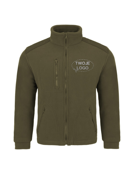 Gruby POLAR 340 z wyhaftowanym Twoim logo - Khaki/Khaki