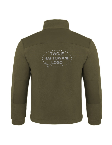 Gruby POLAR 340 z wyhaftowanym Twoim logo - Khaki/Khaki