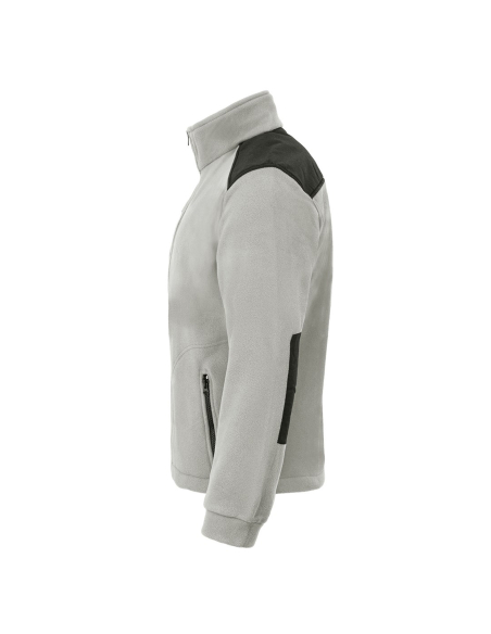 Gruby POLAR 340 z wyhaftowanym Twoim logo - Jasny szary/Czarny