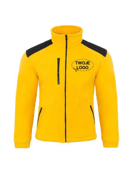 Gruby POLAR 340 z wyhaftowanym Twoim logo - Złoty/Czarny