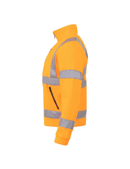 Gruby POLAR 340 z wyhaftowanym Twoim logo - Pomarańczowy Fluo