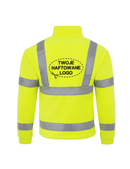 Gruby POLAR 340 z wyhaftowanym Twoim logo - Złoty Fluo