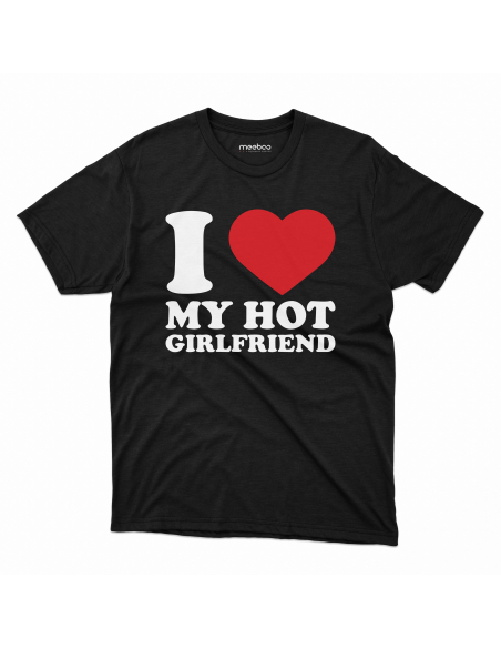 KOSZULKA MĘSKA z nadrukiem I love my hot girlfriend