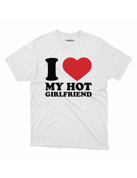 KOSZULKA MĘSKA z nadrukiem I love my hot girlfriend
