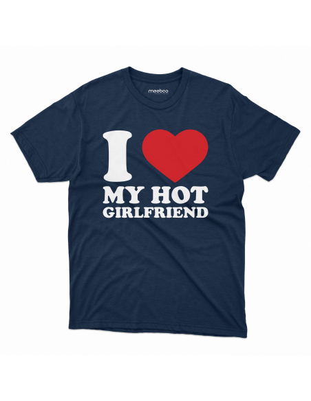 KOSZULKA MĘSKA z nadrukiem I love my hot girlfriend