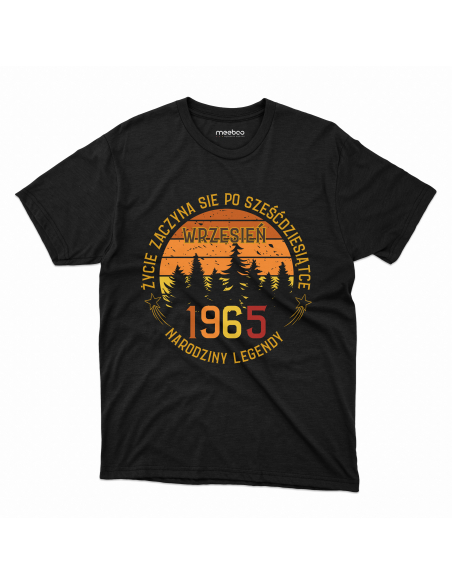 KOSZULKA MĘSKA Życie zaczyna się po 60