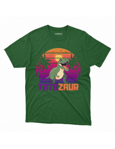 KOSZULKA MĘSKA Tatozaur zachód i palmy