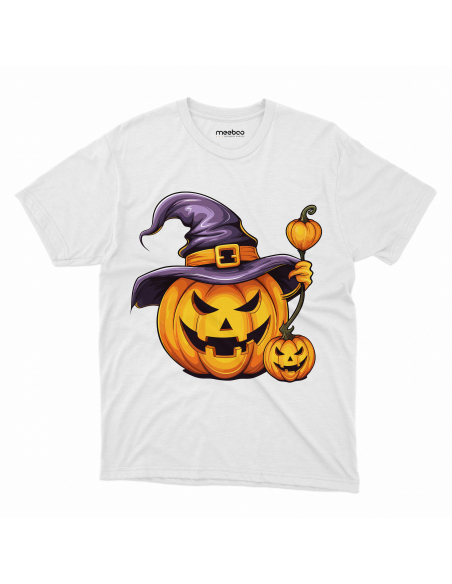 Koszulka DZIECIĘCA Zła dynia w kapeluszu Halloween