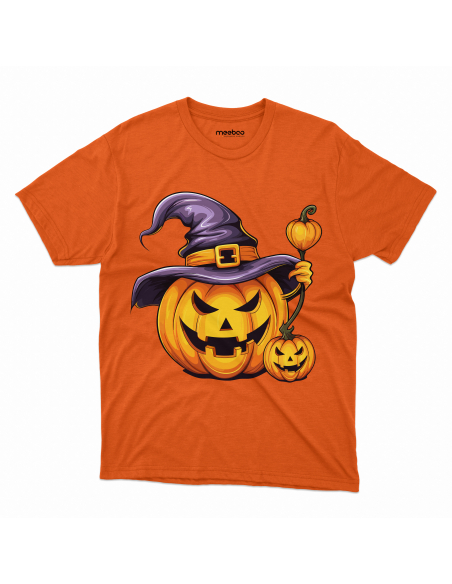 Koszulka DZIECIĘCA Zła dynia w kapeluszu Halloween