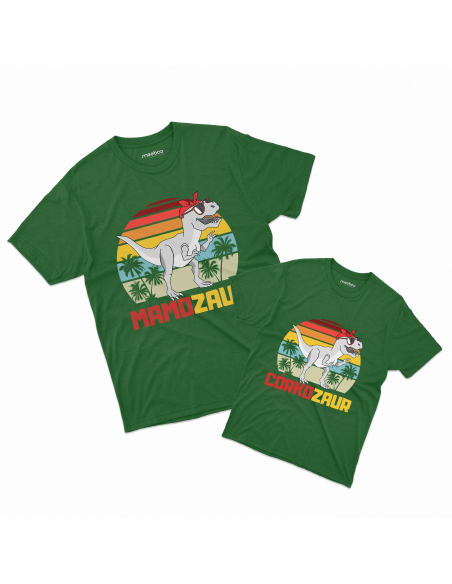 Zestaw KOSZULKA DAMSKA + KOSZULKA DZIECIĘCA Mamozaur i Córkozaur