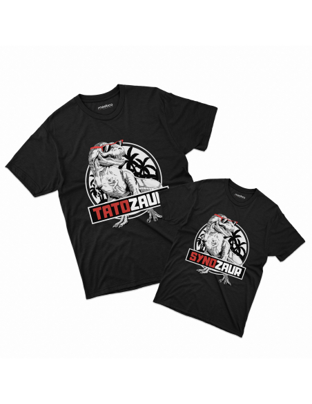 Zestaw KOSZULKA MĘSKA + KOSZULKA DZIECIĘCA Tatozaur i synozaur