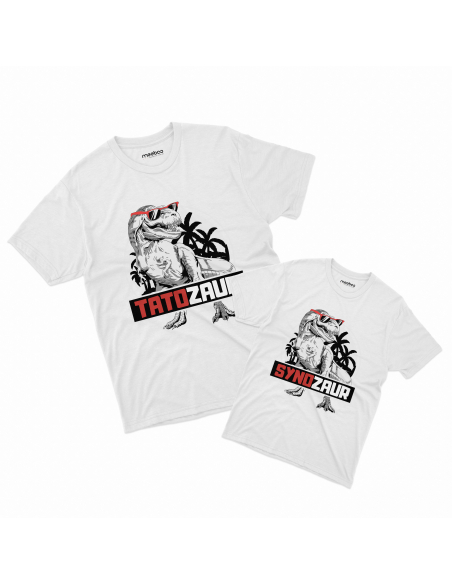 Zestaw KOSZULKA MĘSKA + KOSZULKA DZIECIĘCA Tatozaur i synozaur