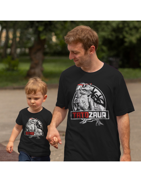 Zestaw KOSZULKA MĘSKA + KOSZULKA DZIECIĘCA Tatozaur i synozaur