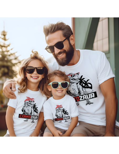 Zestaw KOSZULKA MĘSKA + KOSZULKA DZIECIĘCA Tatozaur i córkozaur