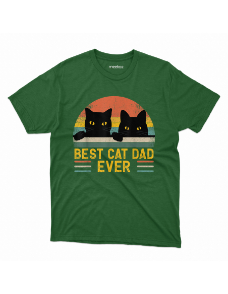 KOSZULKA MĘSKA Best cat dad ever - dwa koty
