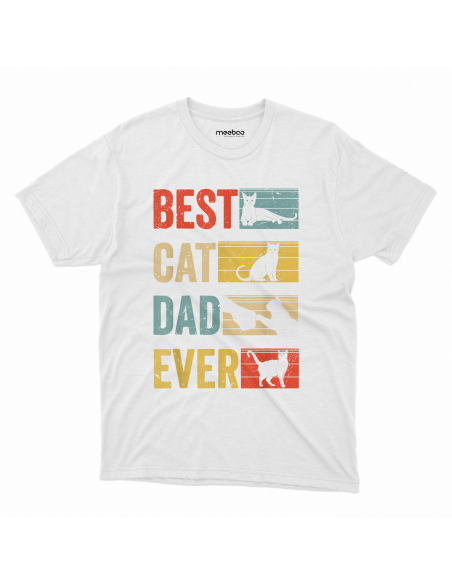 KOSZULKA MĘSKA Best cat dad ever - koty