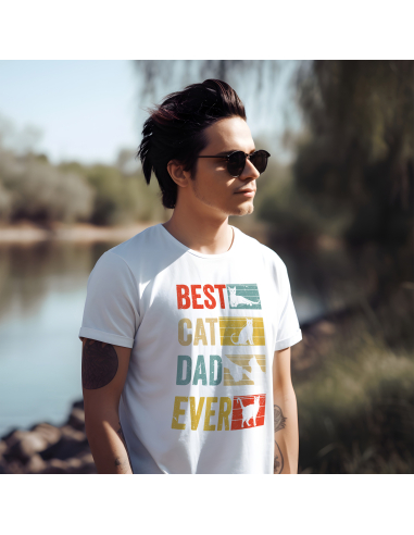 KOSZULKA MĘSKA Best cat dad ever - koty