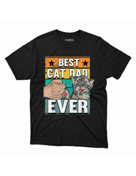 KOSZULKA MĘSKA Best cat dad ever - żółwik
