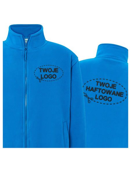 Gruby męski POLAR 300 z wyhaftowanym Twoim logo - Aqua