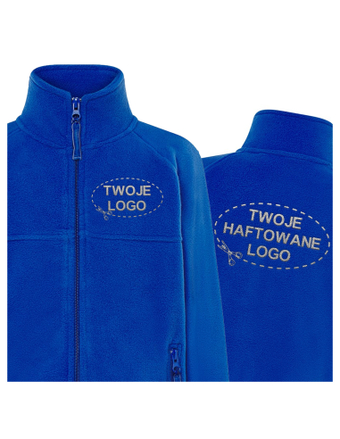 Gruby dziecięcy POLAR 300 z wyhaftowanym Twoim logo - Royal Blue