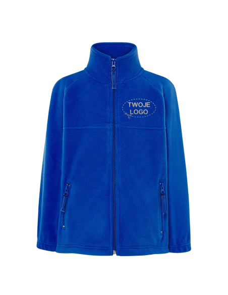 Gruby dziecięcy POLAR 300 z wyhaftowanym Twoim logo - Royal Blue