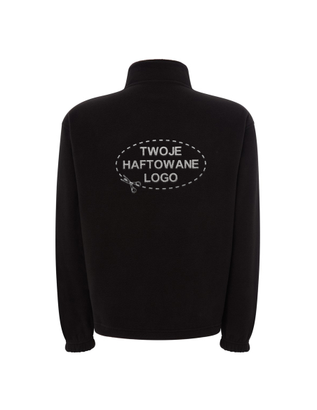 Gruby męski POLAR 300 z wyhaftowanym Twoim logo - Black