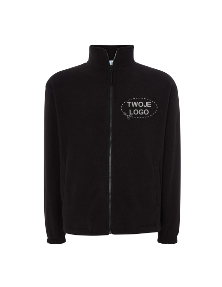 Gruby męski POLAR 300 z wyhaftowanym Twoim logo - Black