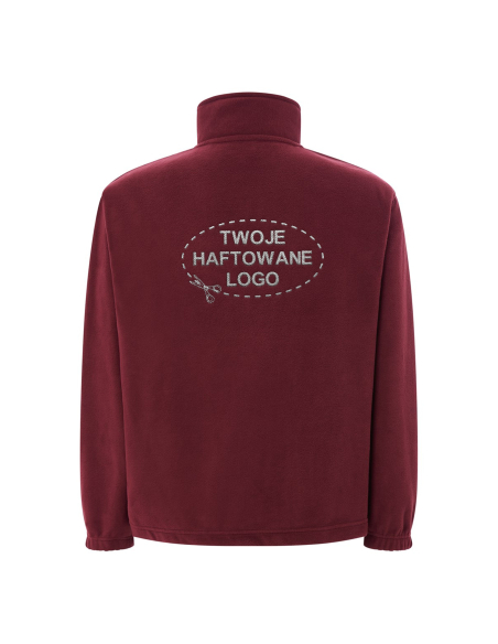 Gruby męski POLAR 300 z wyhaftowanym Twoim logo - Burgundy
