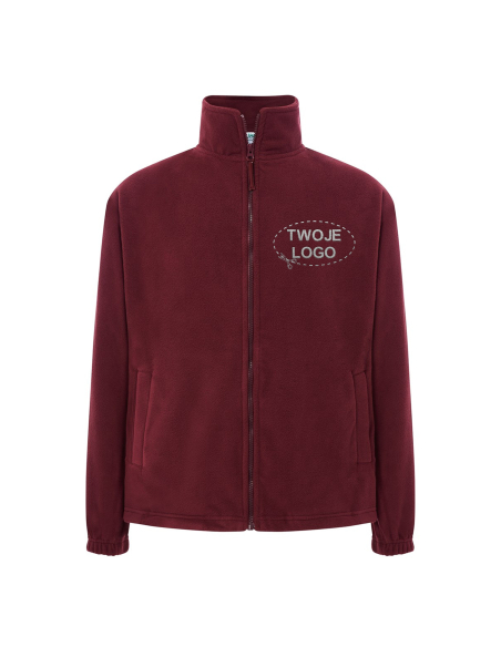 Gruby męski POLAR 300 z wyhaftowanym Twoim logo - Burgundy