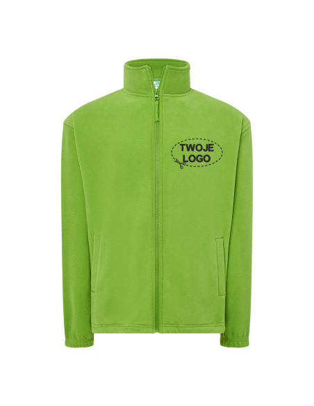 Gruby męski POLAR 300 z wyhaftowanym Twoim logo - Lime