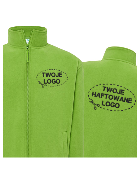 Gruby męski POLAR 300 z wyhaftowanym Twoim logo - Lime
