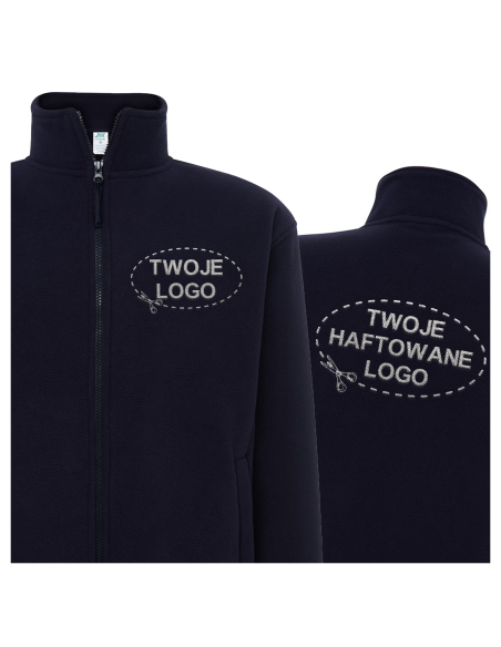 Gruby męski POLAR 300 z wyhaftowanym Twoim logo - Navy