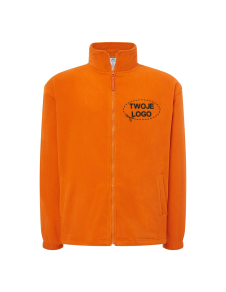 Gruby męski POLAR 300 z wyhaftowanym Twoim logo - Orange