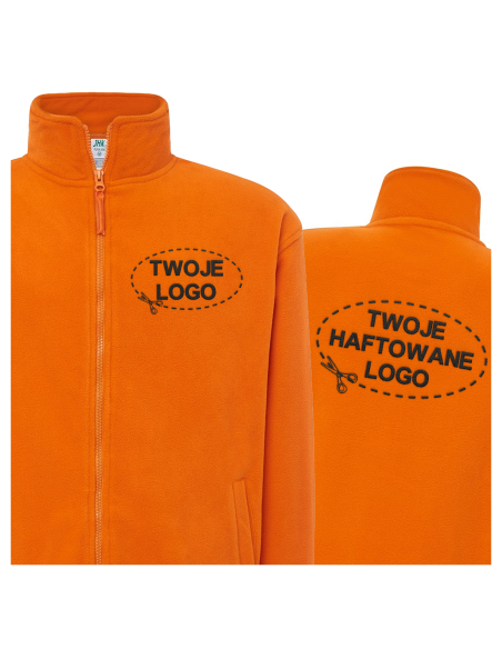 Gruby męski POLAR 300 z wyhaftowanym Twoim logo - Orange