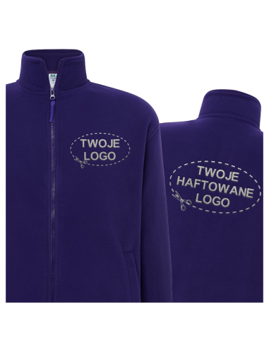 Gruby męski POLAR 300 z wyhaftowanym Twoim logo - Purple