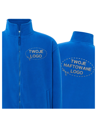 Gruby męski POLAR 300 z wyhaftowanym Twoim logo - Royal Blue