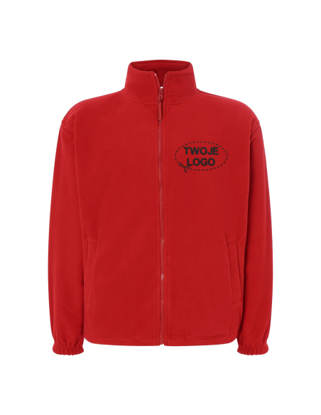 Gruby męski POLAR 300 z wyhaftowanym Twoim logo - Red