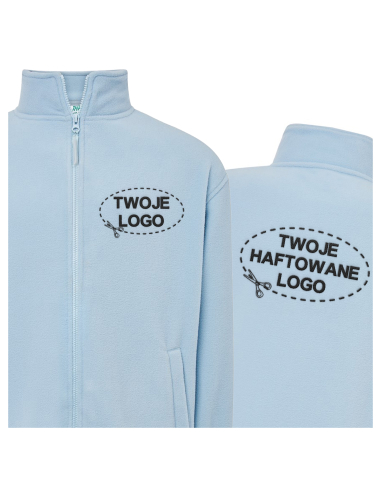 Gruby męski POLAR 300 z wyhaftowanym Twoim logo - Sky Blue