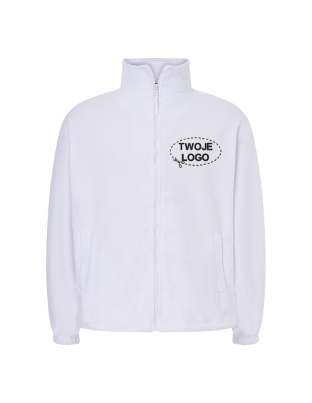 Gruby męski POLAR 300 z wyhaftowanym Twoim logo - White