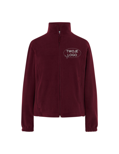 Gruby damski POLAR 300 z wyhaftowanym Twoim logo - Burgundy