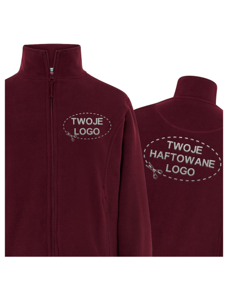 Gruby damski POLAR 300 z wyhaftowanym Twoim logo - Burgundy