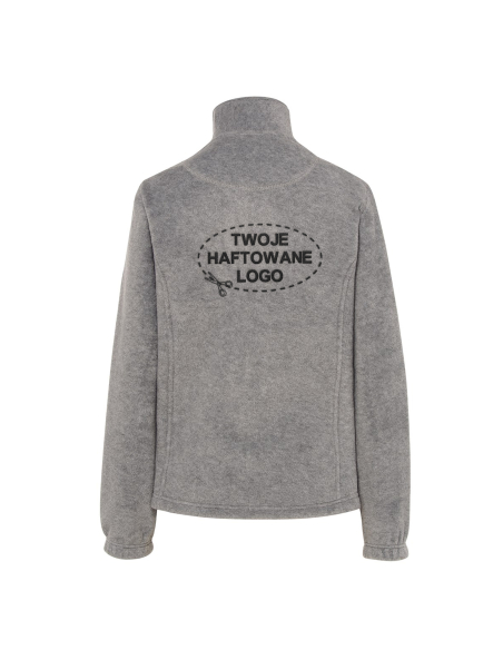 Gruby damski POLAR 300 z wyhaftowanym Twoim logo - Grey Melange