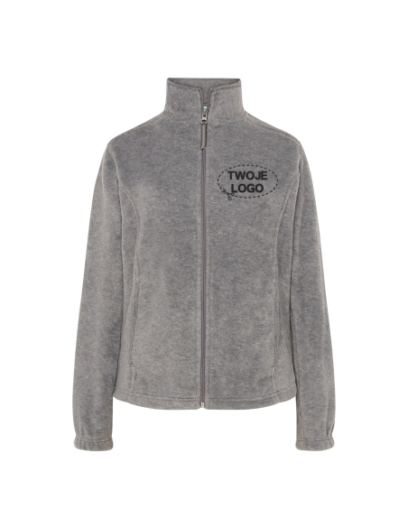 Gruby damski POLAR 300 z wyhaftowanym Twoim logo - Grey Melange