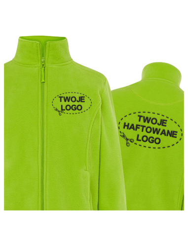 Gruby damski POLAR 300 z wyhaftowanym Twoim logo - Lime