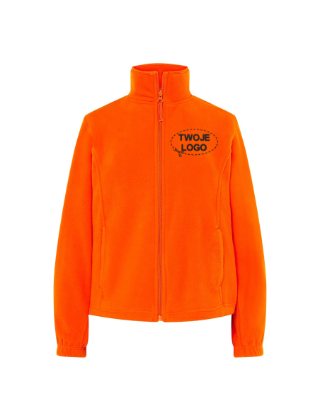 Gruby damski POLAR 300 z wyhaftowanym Twoim logo - Orange